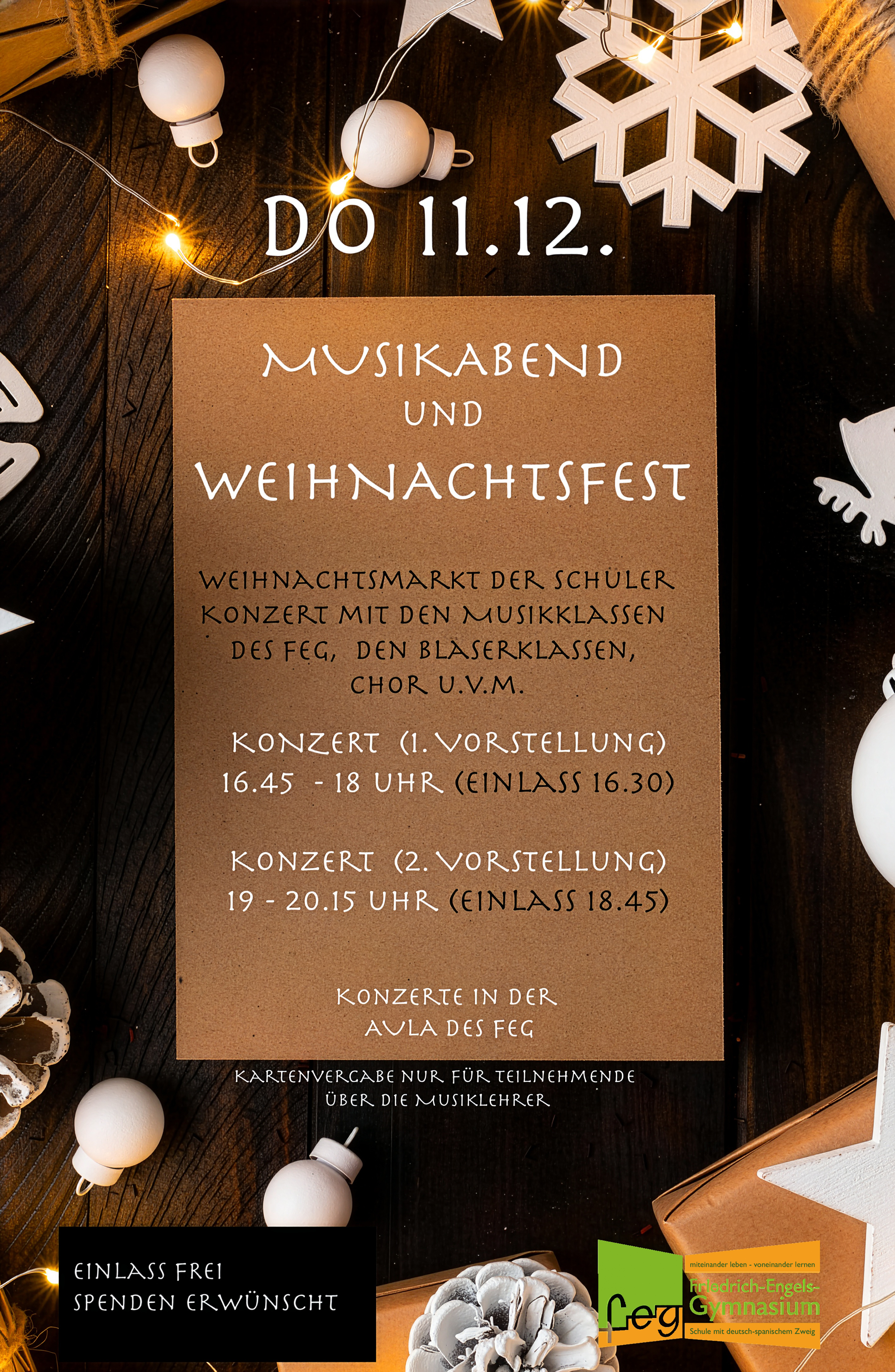 Musikabend und Weihnachtsfest